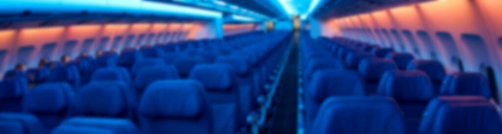 Inside of an airplane