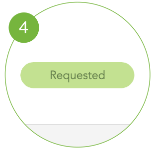 A message that says: "Requested"